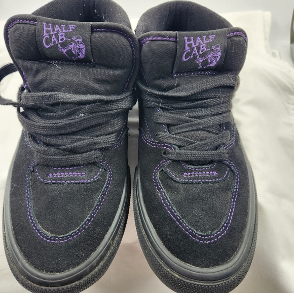 Vans Half Cab Rare Black and Purple Half Cab Skateboard Shoes Men's Size 7 - Picture 6 of 13